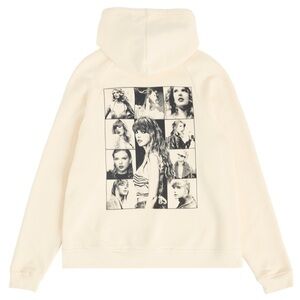 Taylor Swift Eras Tour Cream Graphic Oversized Hoodie